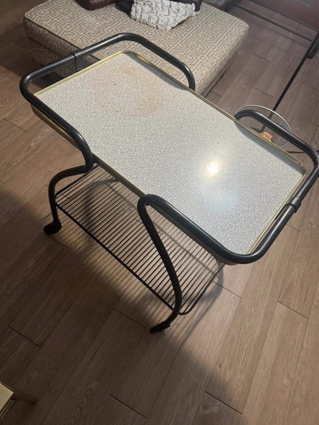 Vintage Rolling Bar Cart - photo 2