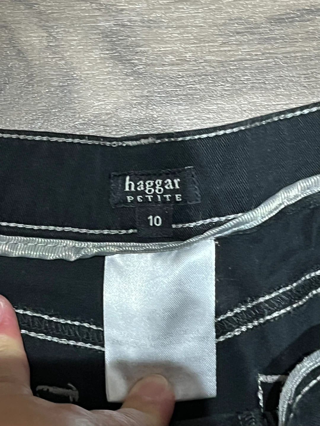 Haggar Petite Black Pants Size 10 - photo 3
