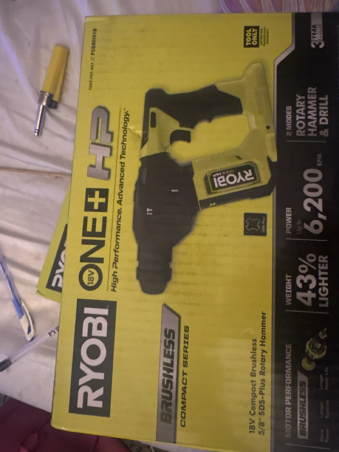 Ryobi ONE+ HP 18V Brushless Rotary Hammer & Drill