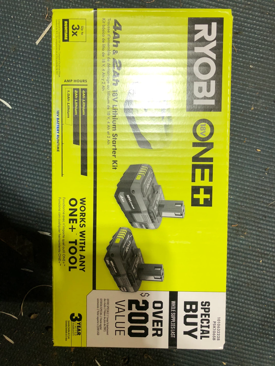 Ryobi ONE+ 18V Lithium Starter Kit & Brushless Drill Driver - photo 2