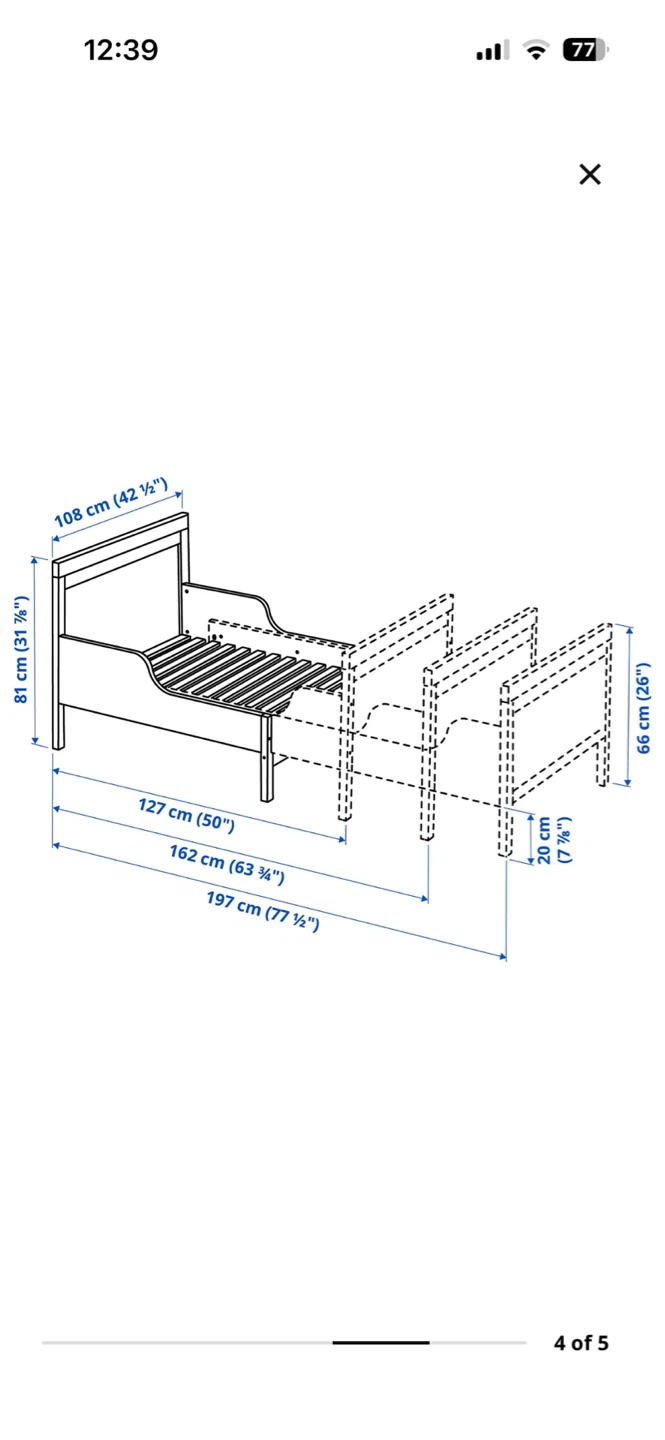 SUNDVIK Ikea Toddler Bed Frame - photo 5