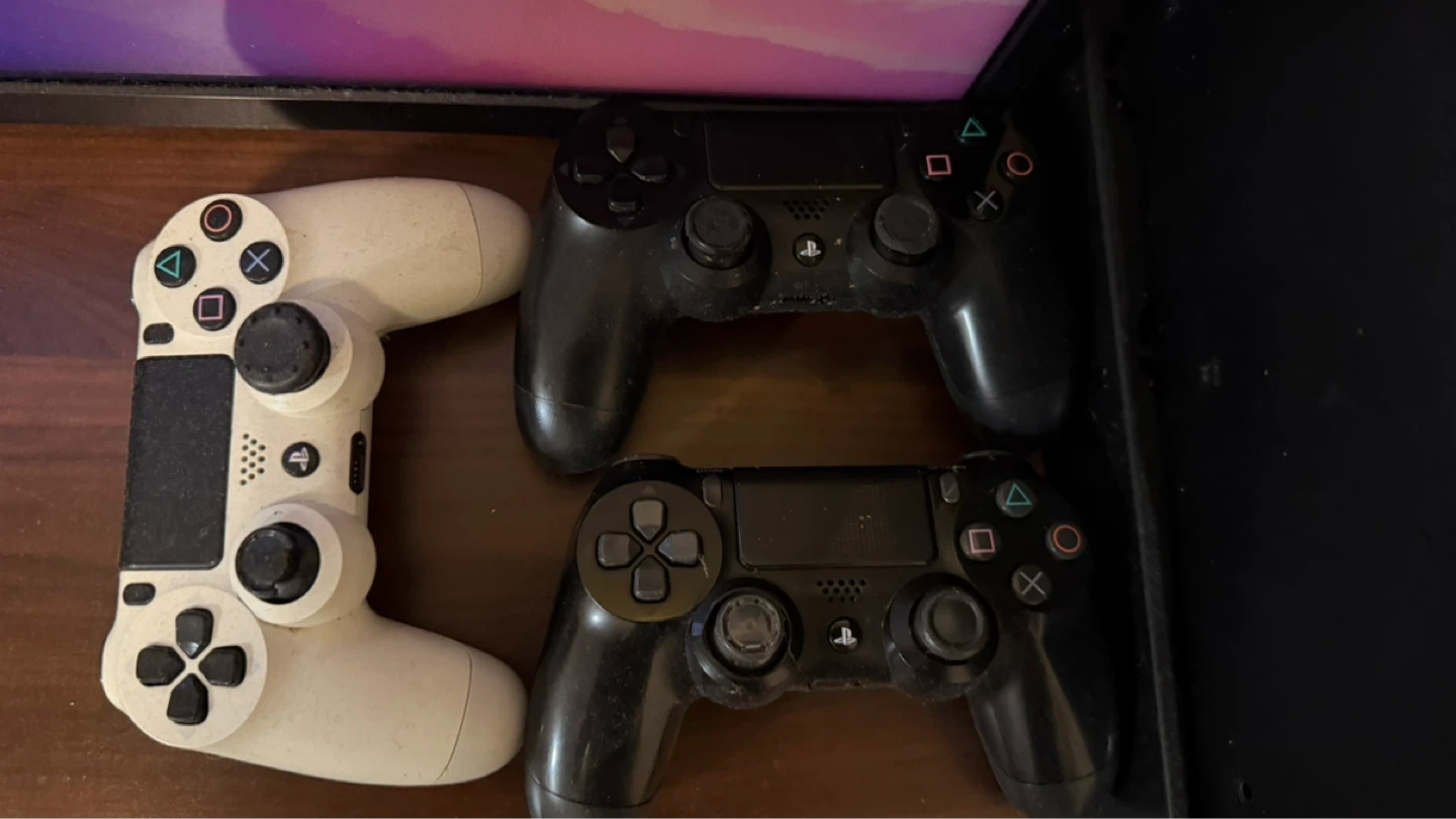Sony PlayStation 4 Slim 1TB with Controllers and Charging Fan - photo 2