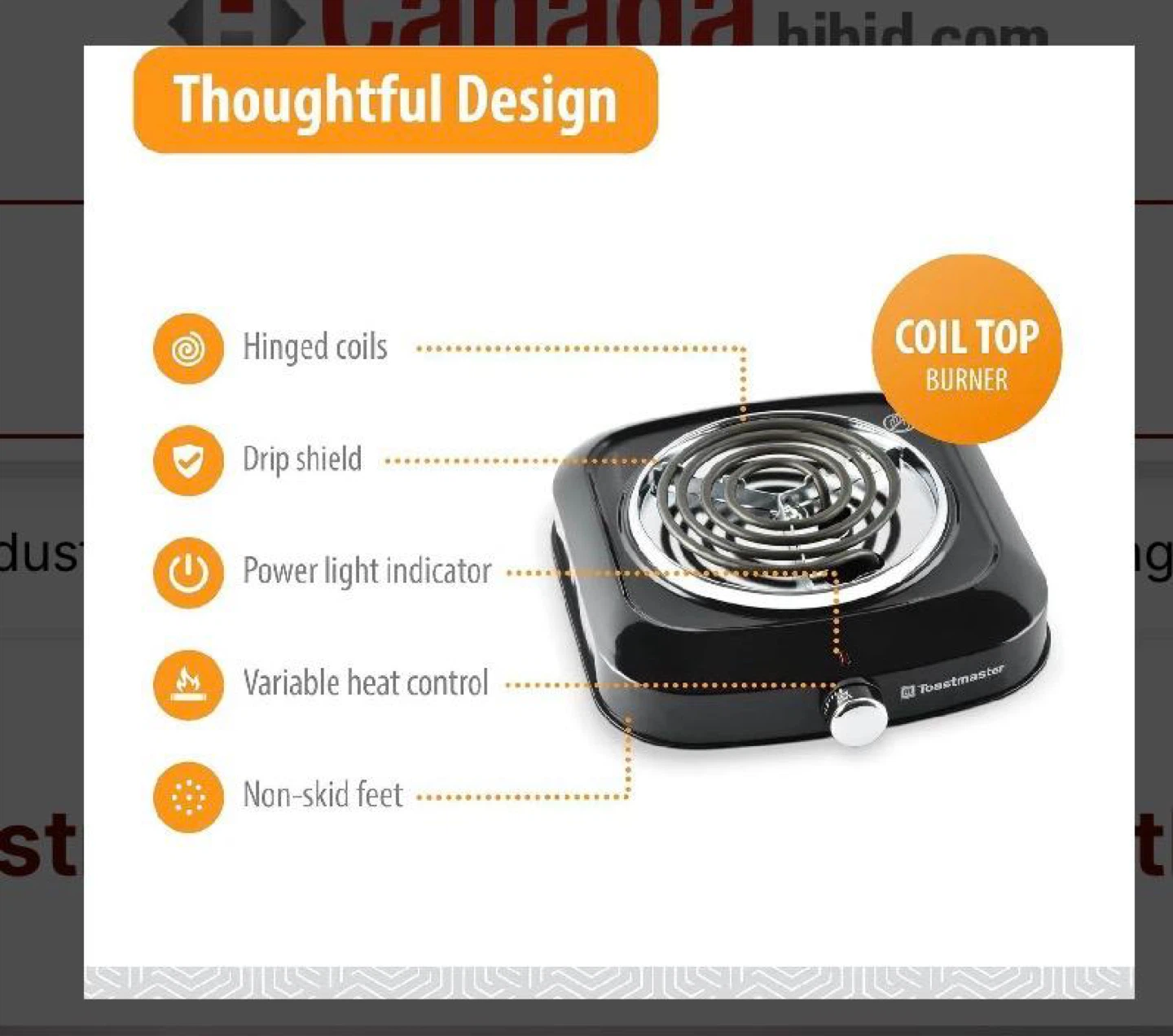 Toastmaster Single Burner Hot Plate - photo 4