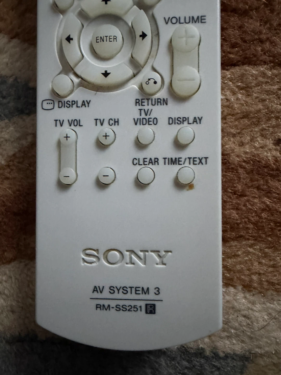 SONY RM-SS251 AV SYSTEM REMOTE CONTROL - photo 2