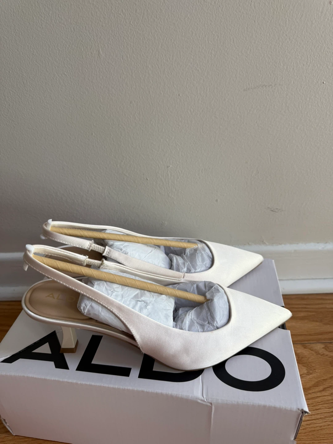 ALDO White Slingback Heels - photo 3