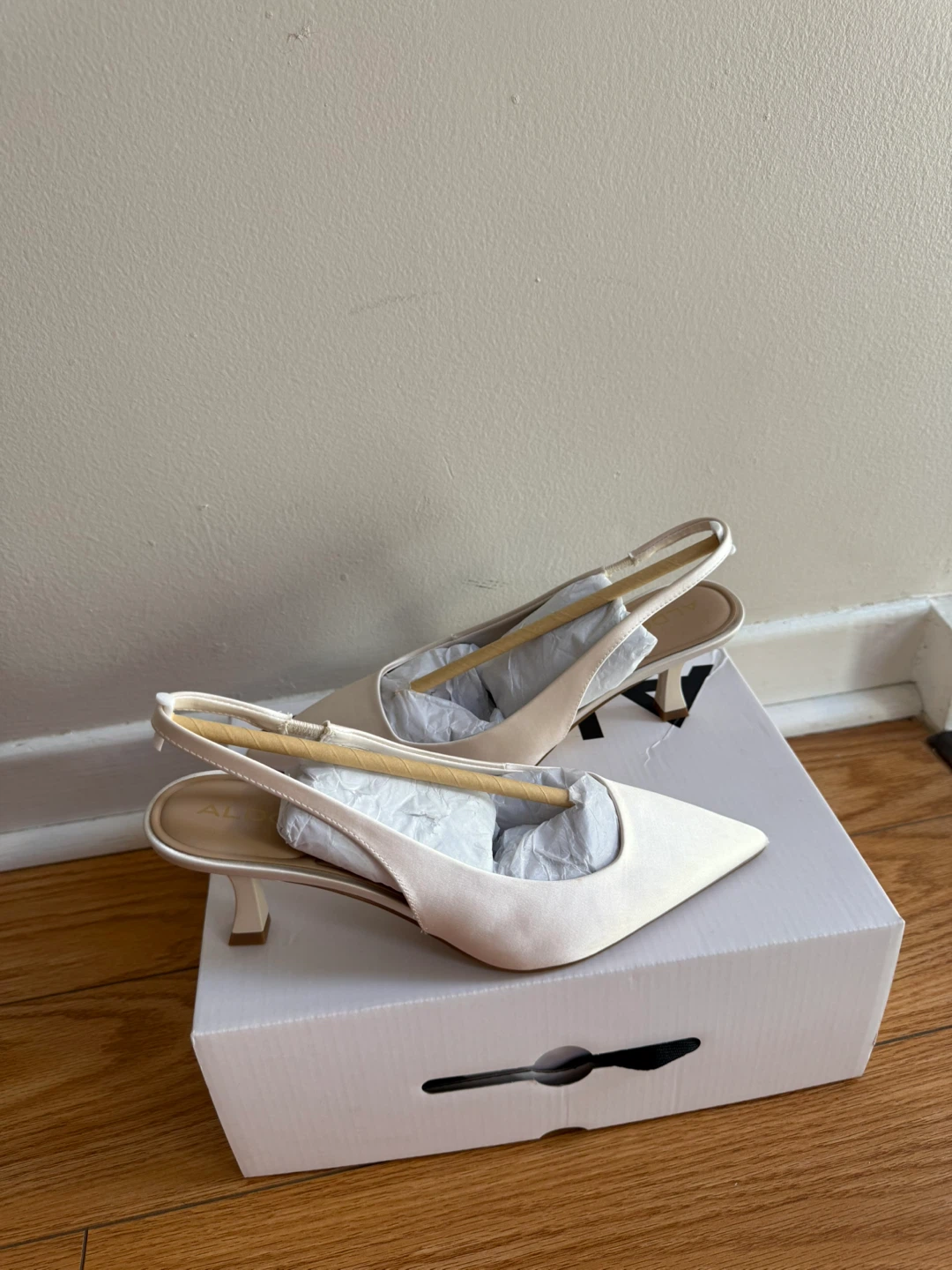 ALDO White Slingback Heels