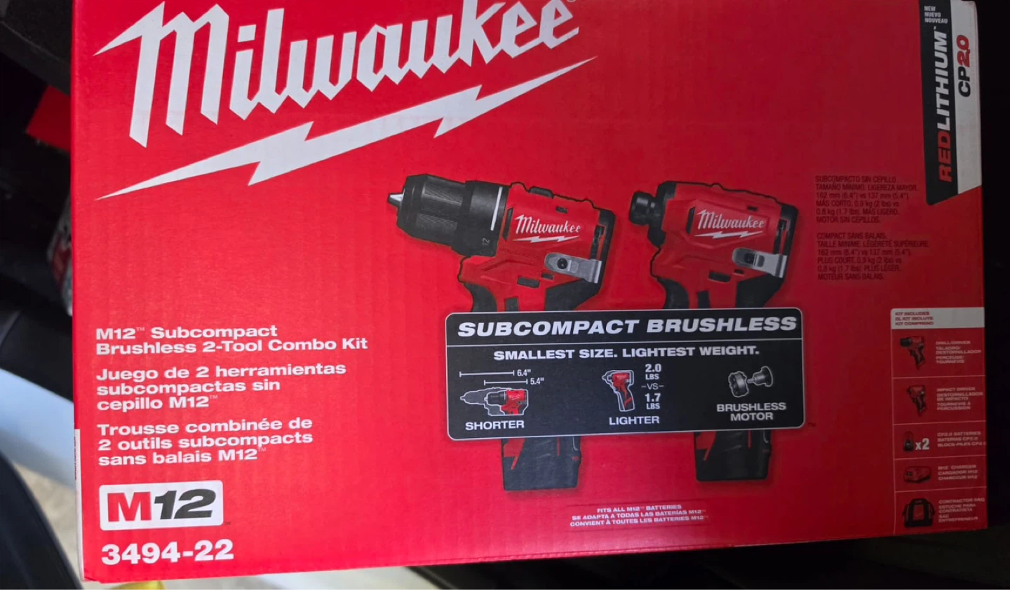 Milwaukee M12 Brushless 2-Tool Combo Kit - photo 2