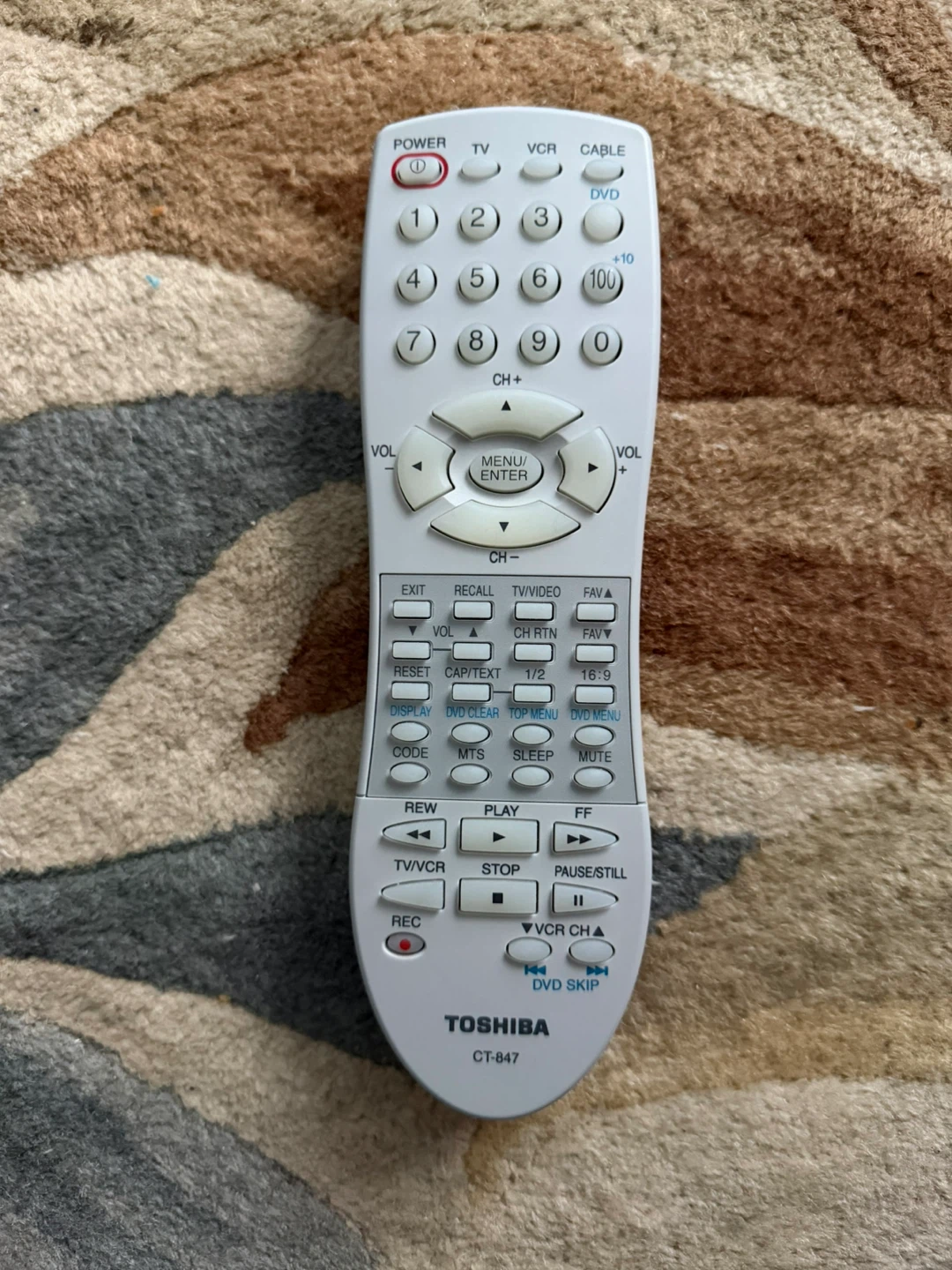 TOSHIBA CT-847 CRT TV REMOTE CONTROL