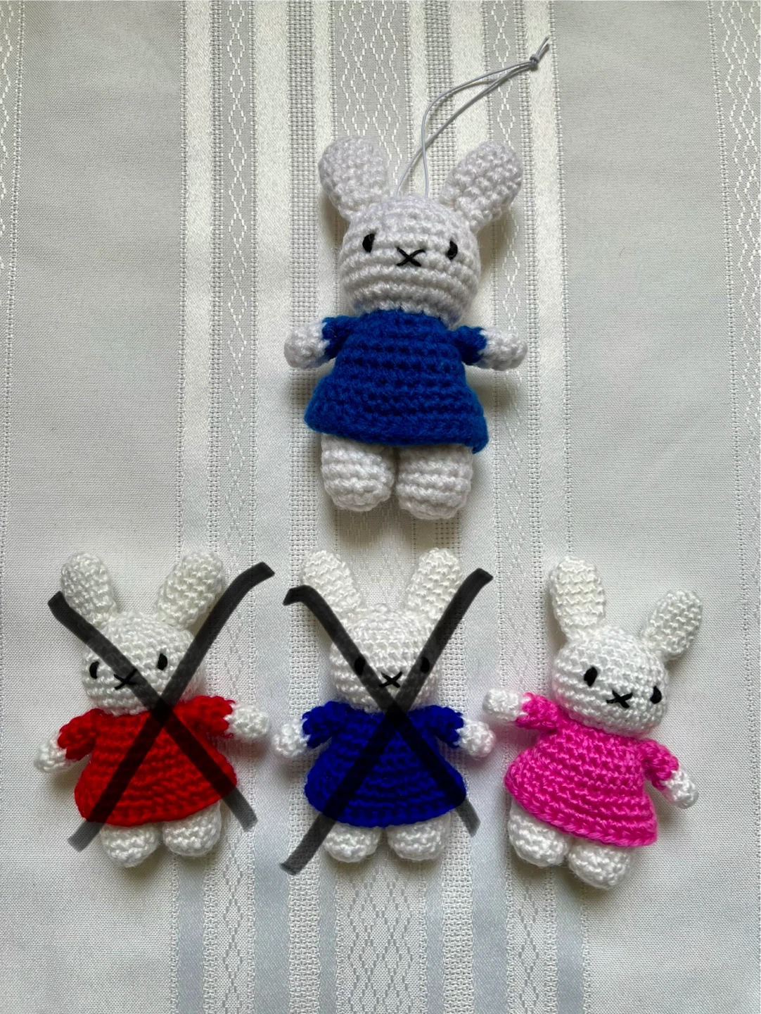 Handmade Crocheted Miffy Charms