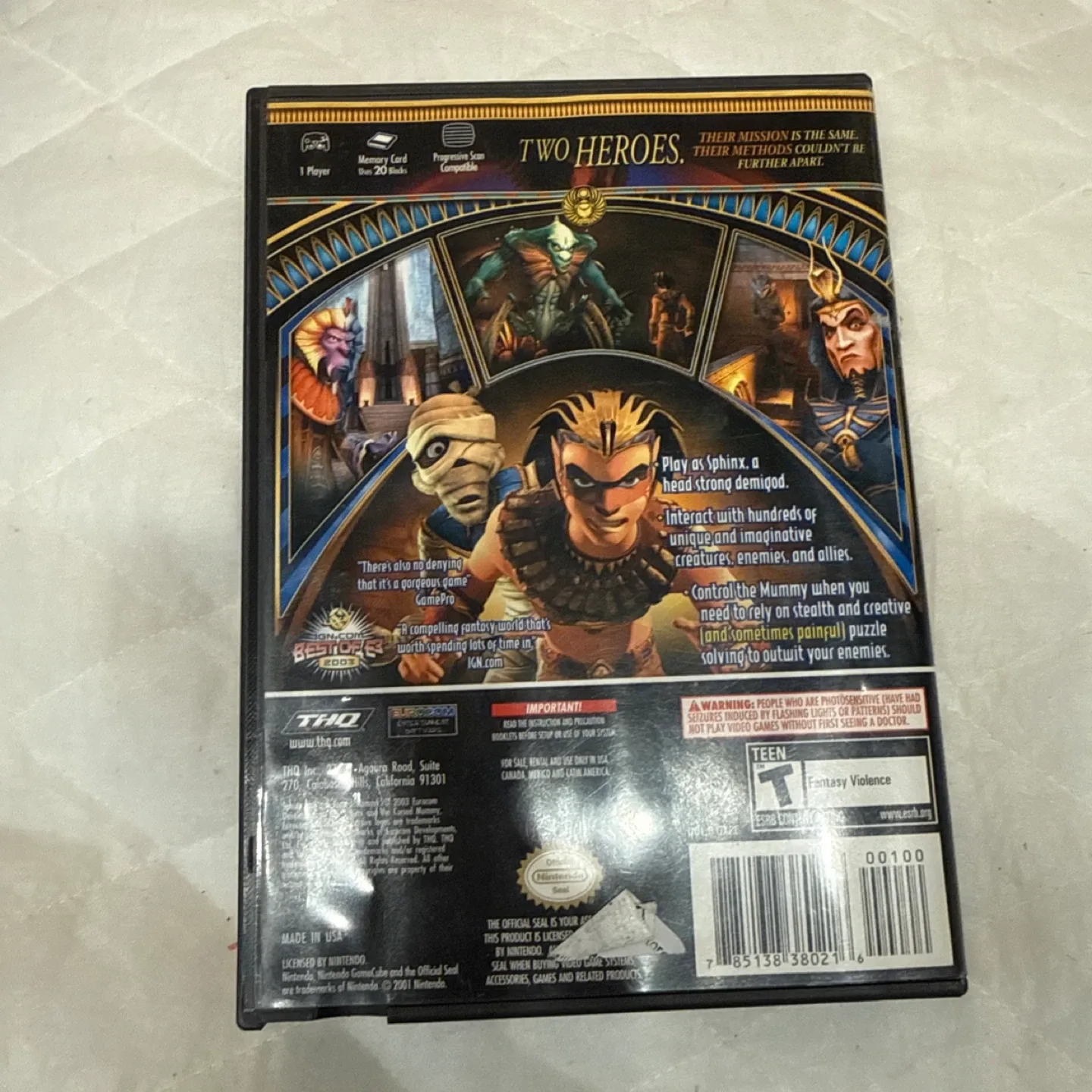 Sphinx and the Cursed Mummy Nintendo GameCube Video Game - photo 4