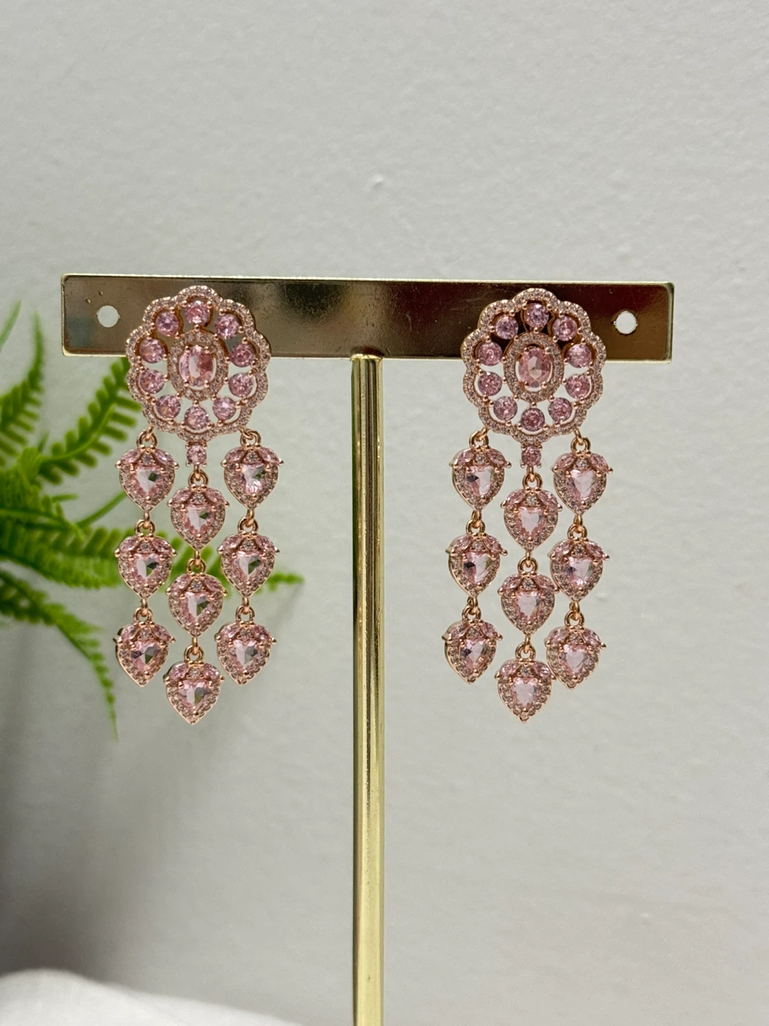 Pink Heart Dangle Earrings - photo 2