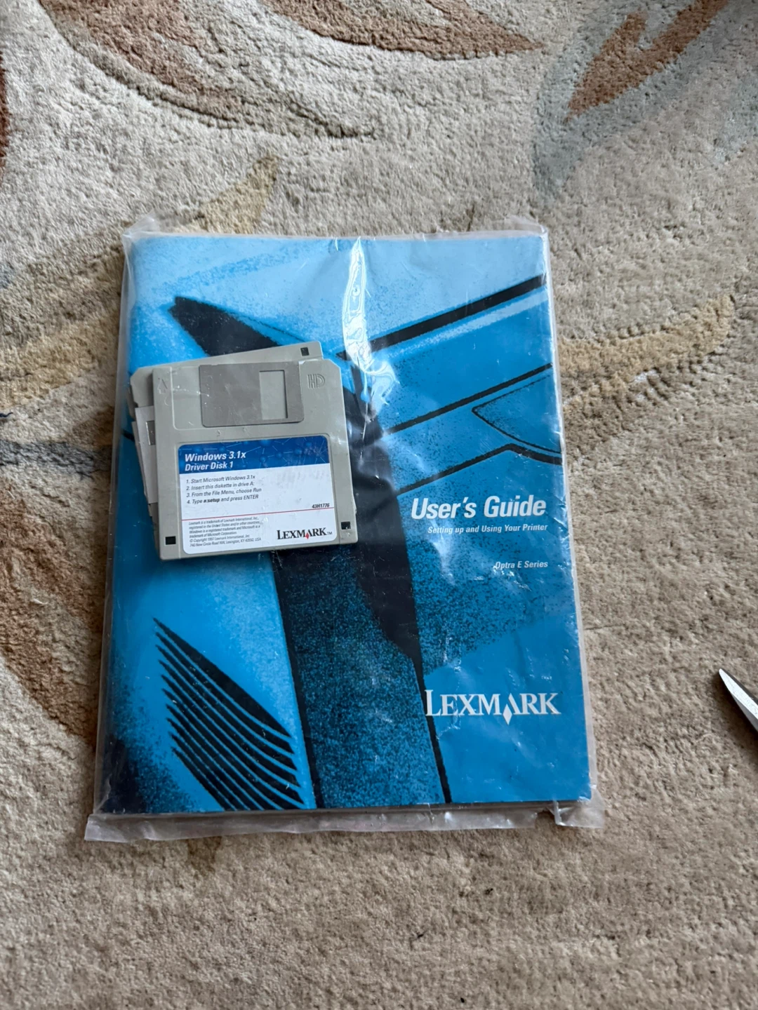VINTAGE LEXMARK OPTRA E SERIES WINDOWS 3.1x DRIVER DISK + MANUAL