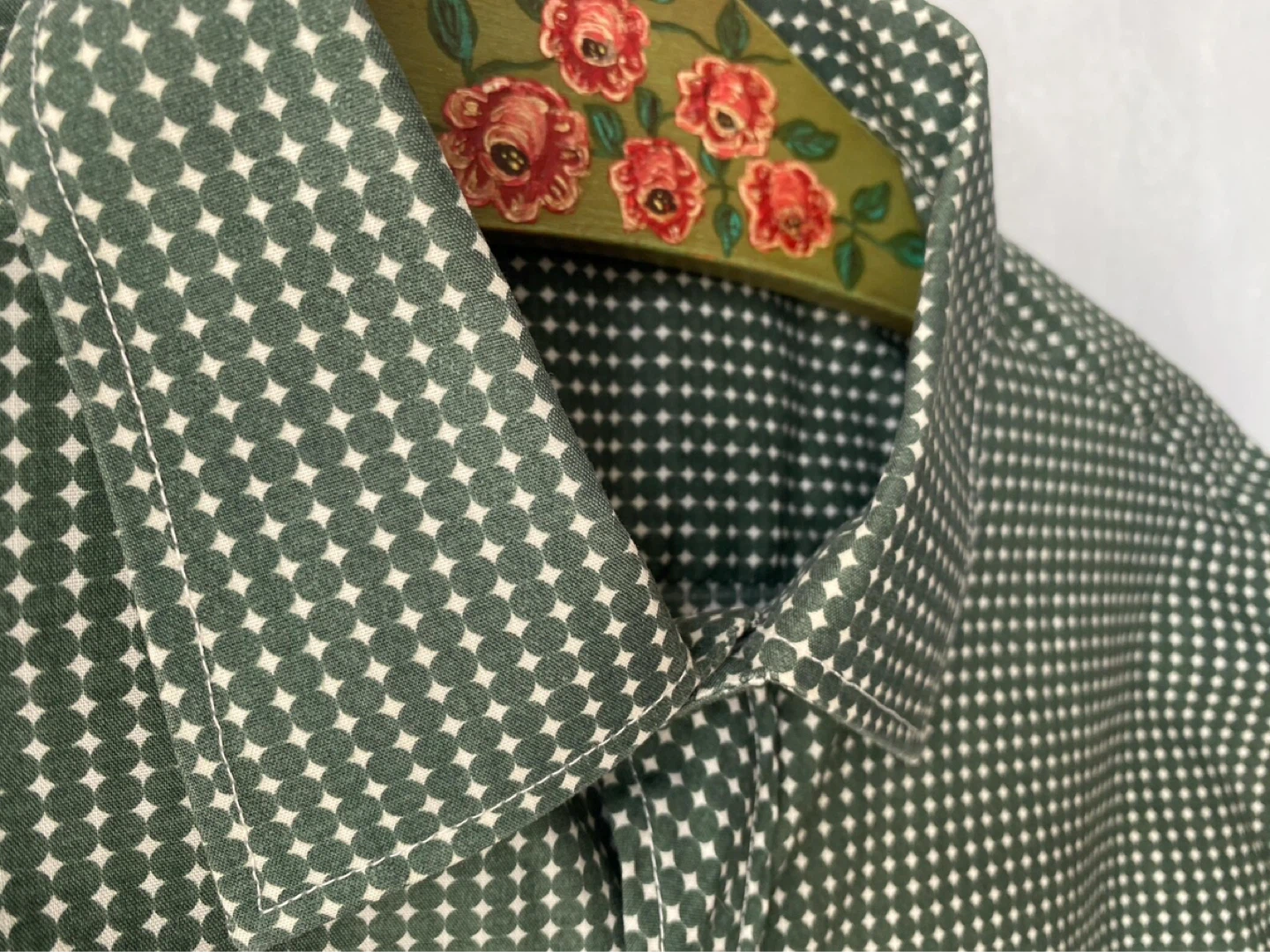 Vintage ‘70s Triola Polka-Dot Shirt - Size M/L (Tall) - photo 5
