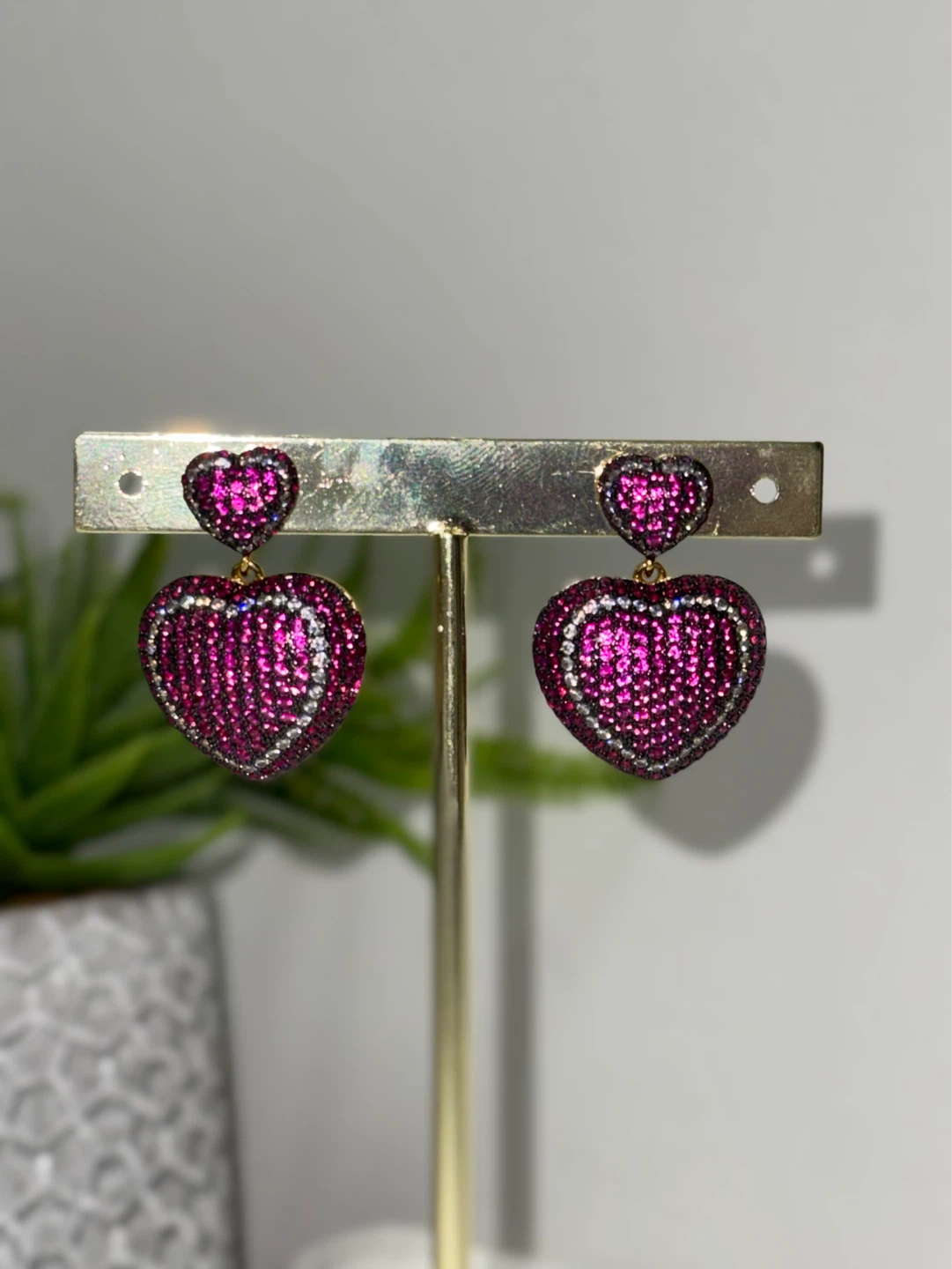 Heart Dangle Earrings - photo 3