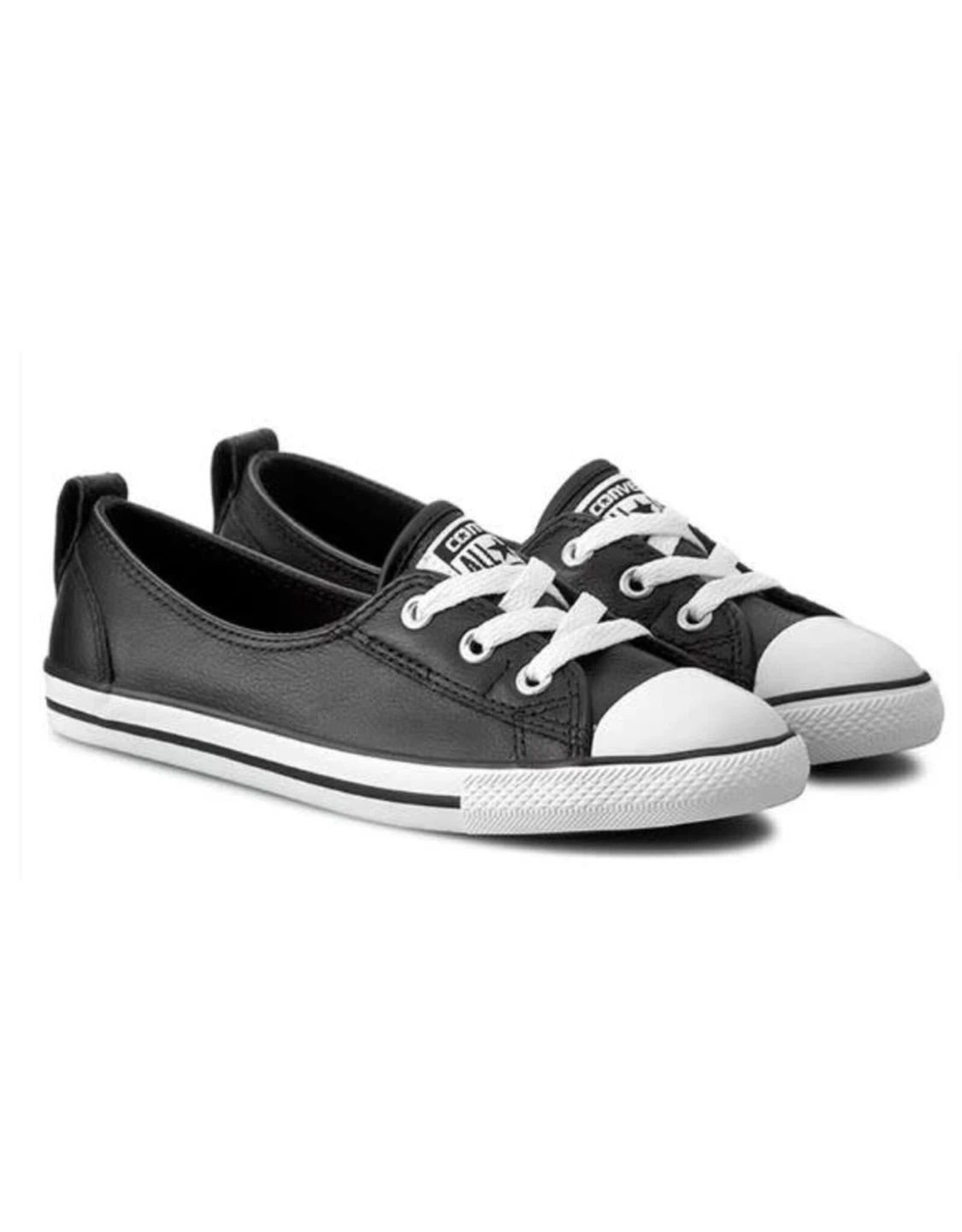 Converse Black Leather Dainty Sneakers - Women's Size 7