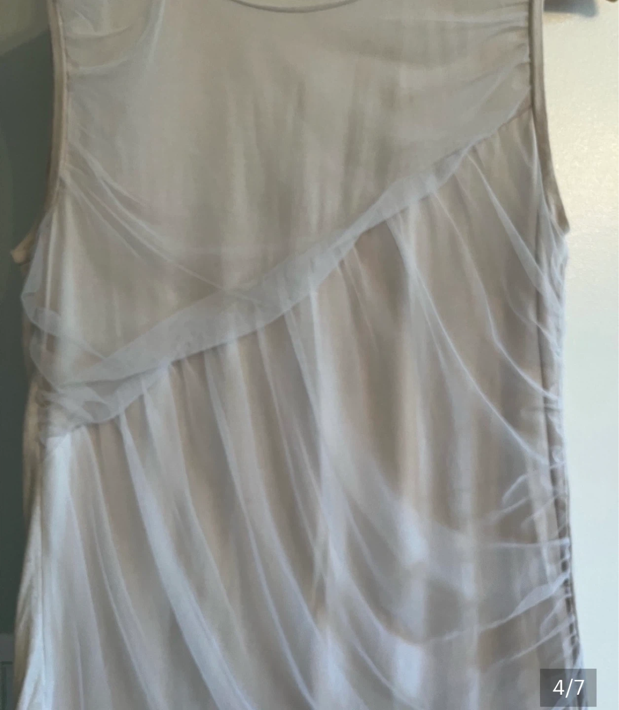 Ann Taylor Tulle Overlay Sleeveless Top ⚽ - photo 3