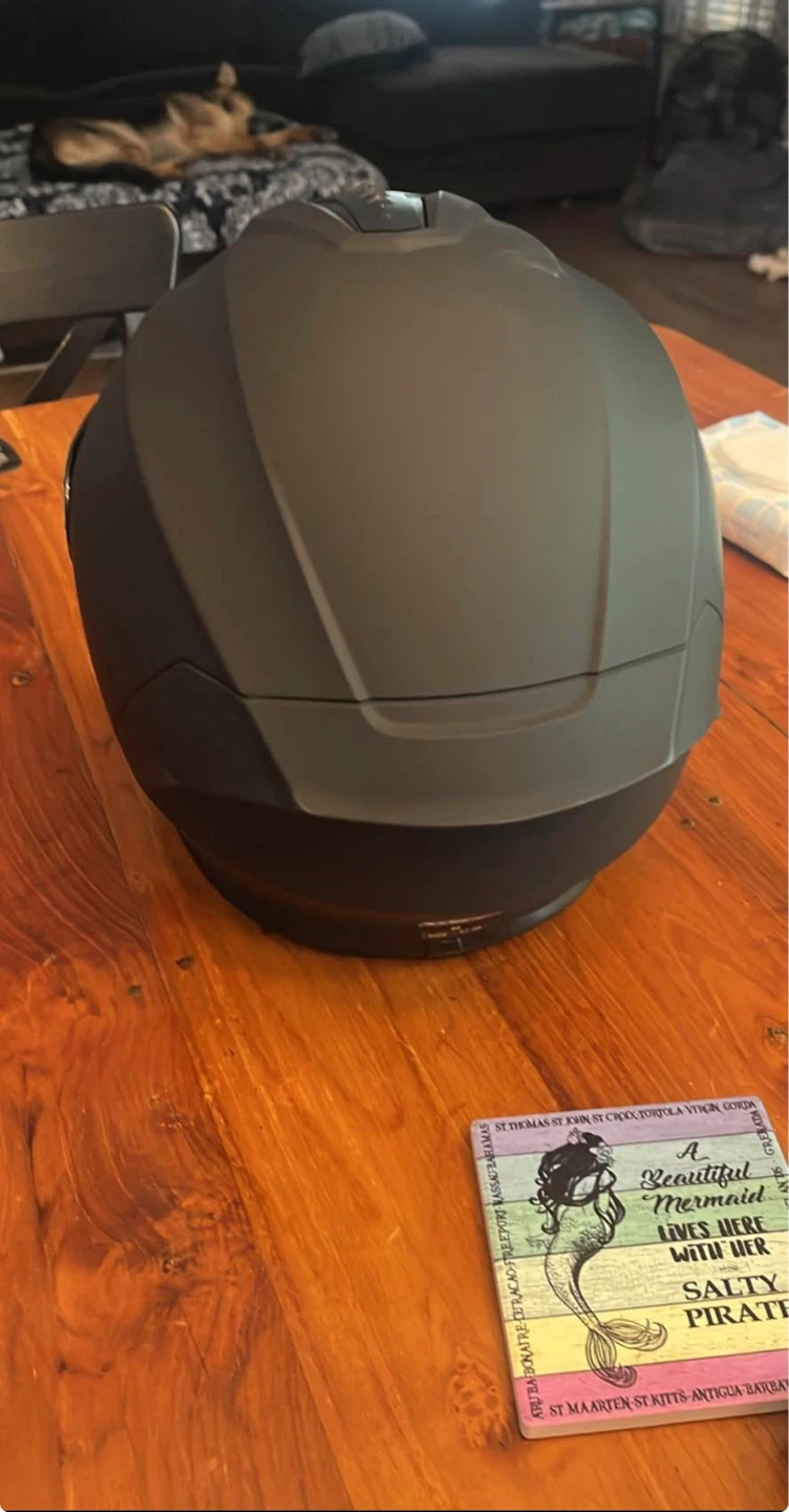 ⚽️Matte Black Full Face Motorcycle Helmet - photo 2