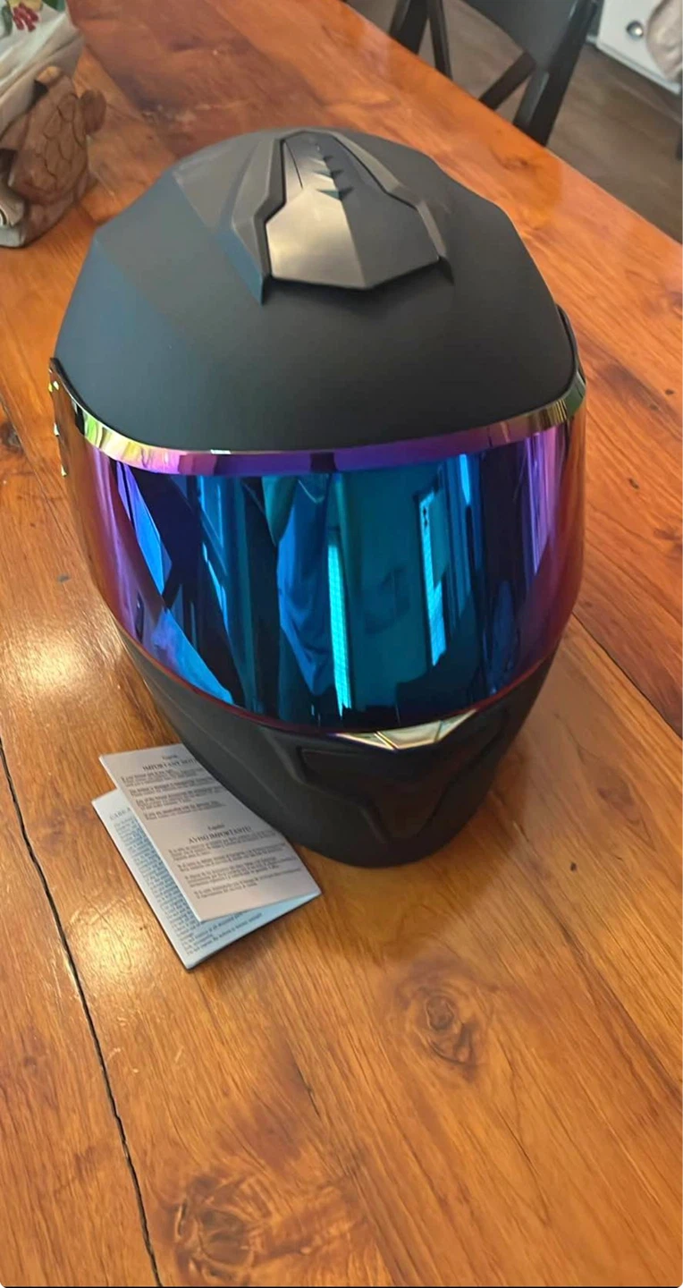 ⚽️Matte Black Full Face Motorcycle Helmet