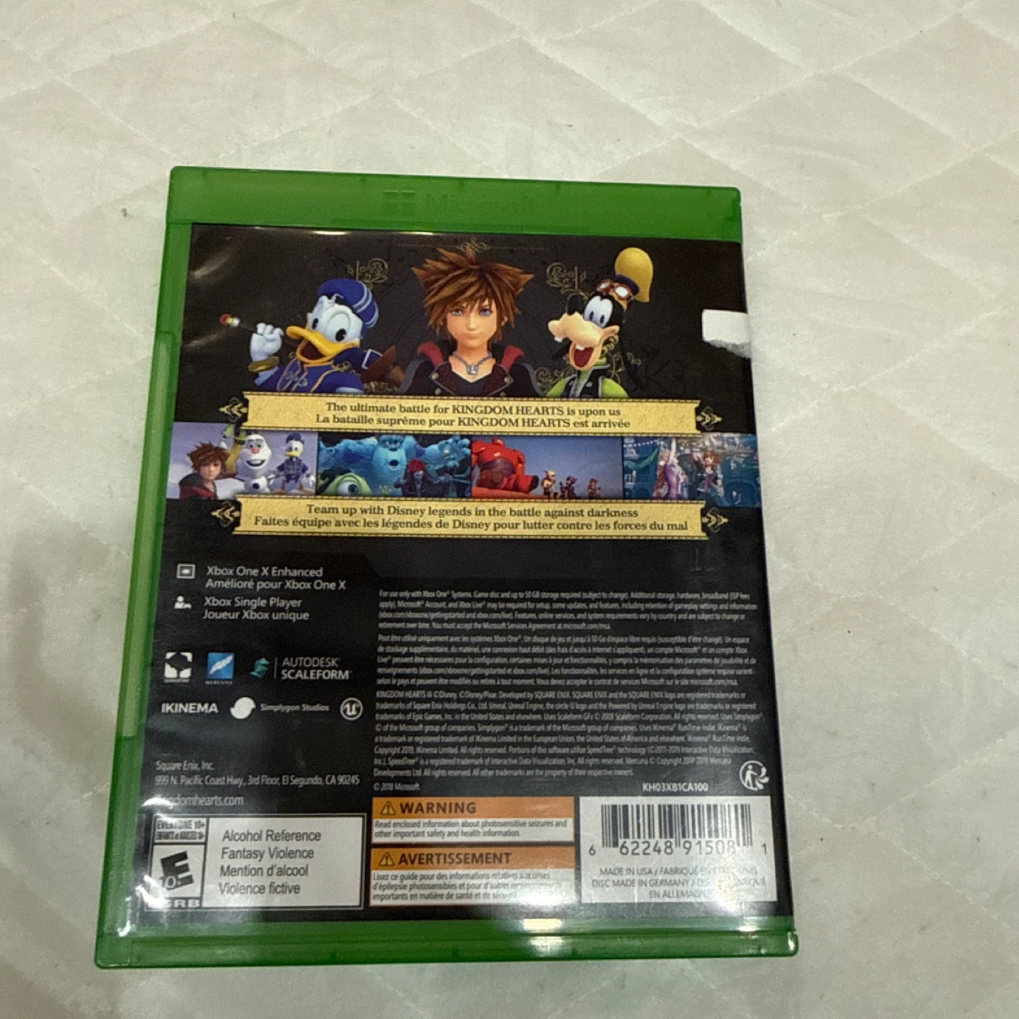 Kingdom Hearts III Xbox One Video Game - photo 3