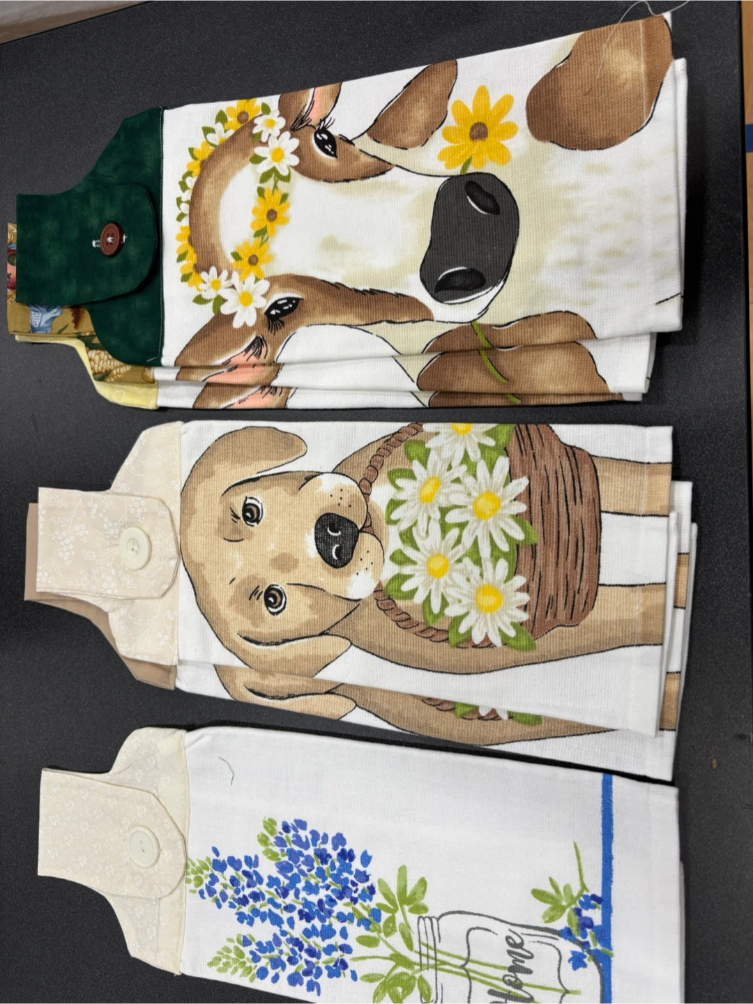 Assorted Hanging Kitchen Towels with Button Loop - photo 4