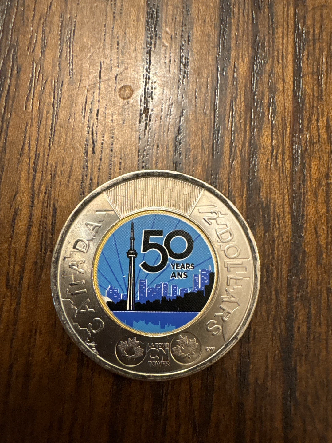 Canada 2 Dollar Toonie Coin - 50 Years CN Tower