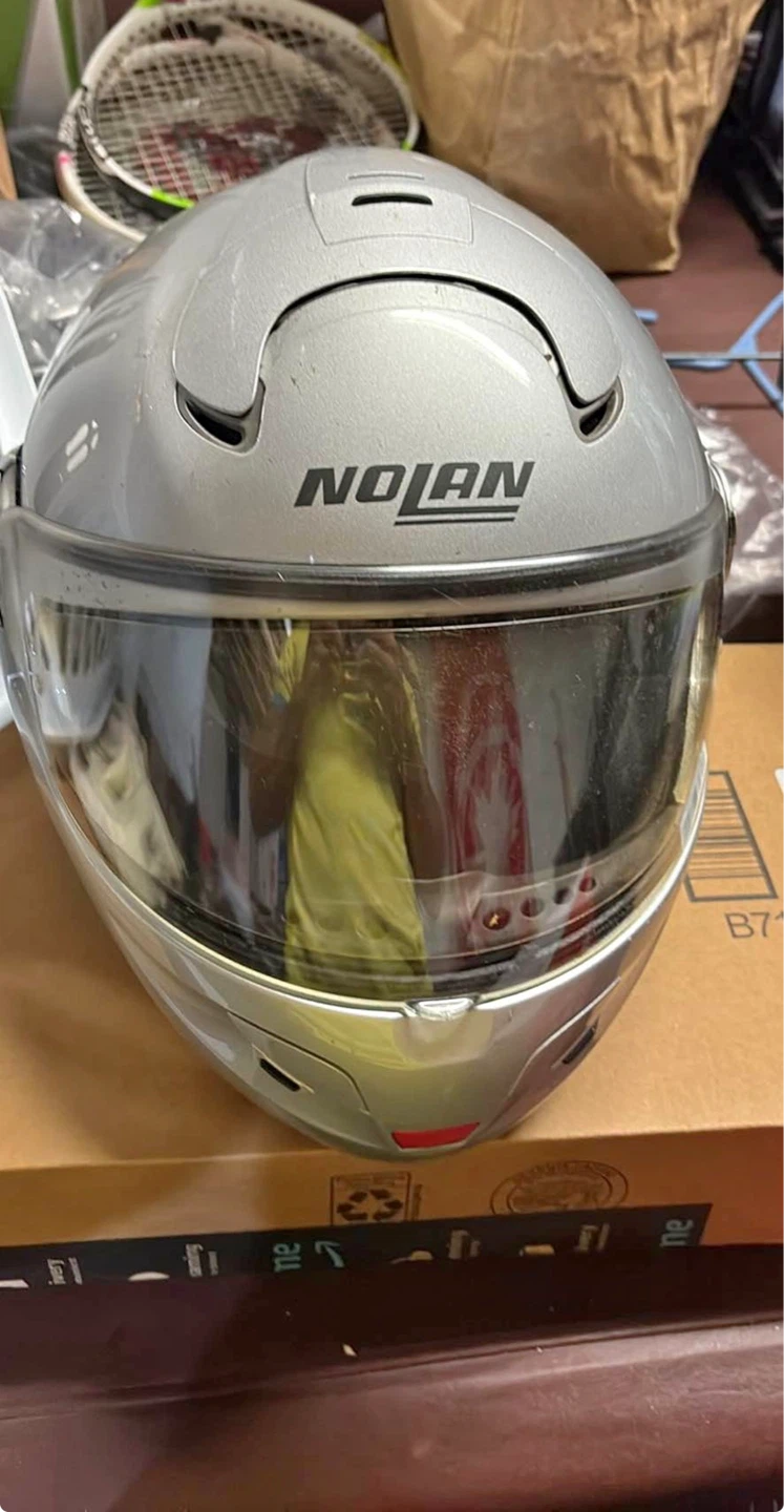 ⚽️Nolan Silver Motorcycle Helmet
