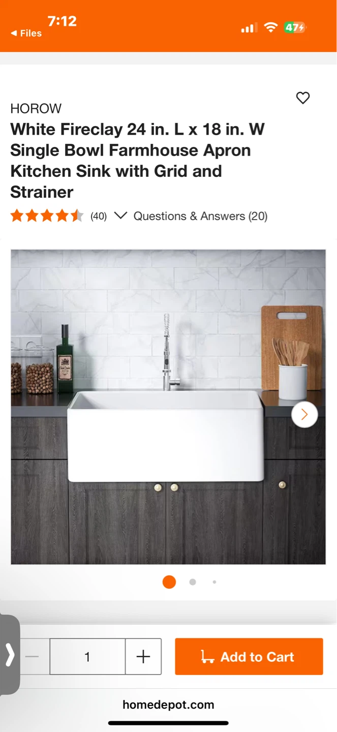 Farmhouse Kitchen Sink White Fireclay - photo 2
