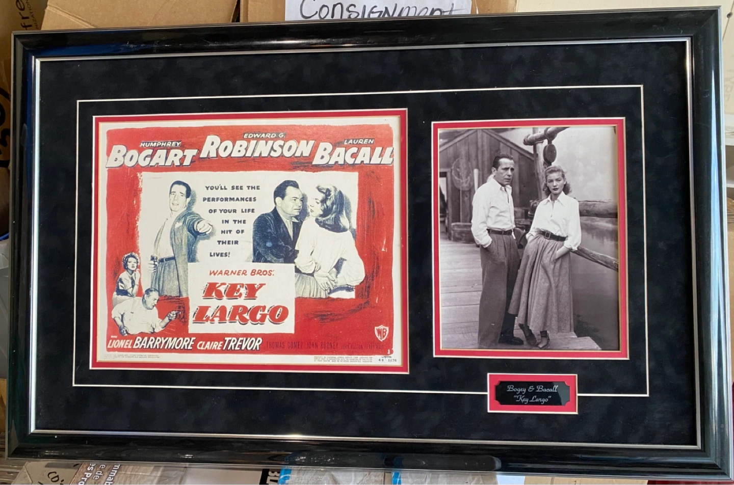 Collector: Key Largo Framed Movie Poster & Photo
