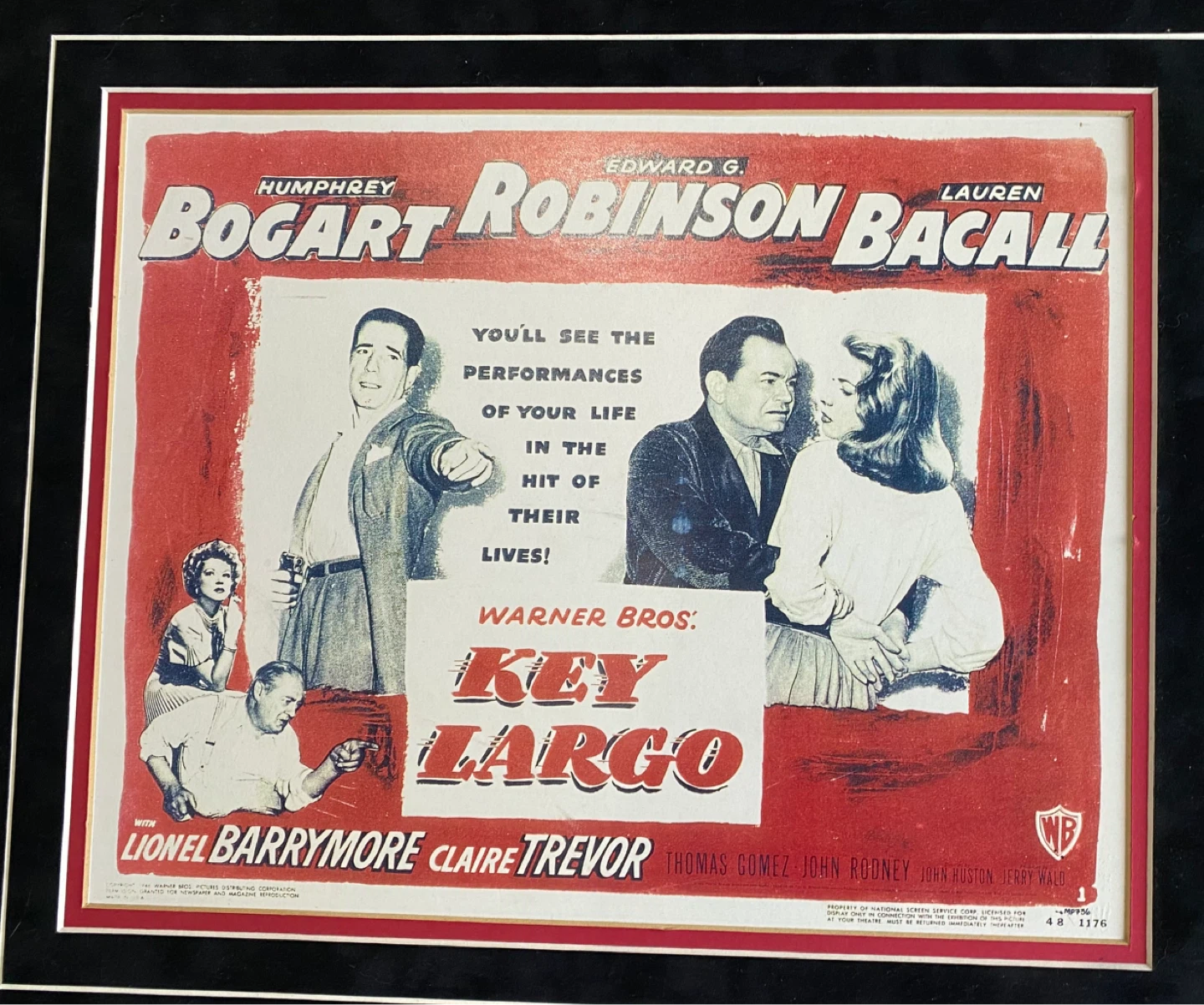 Collector: Key Largo Framed Movie Poster & Photo - photo 2