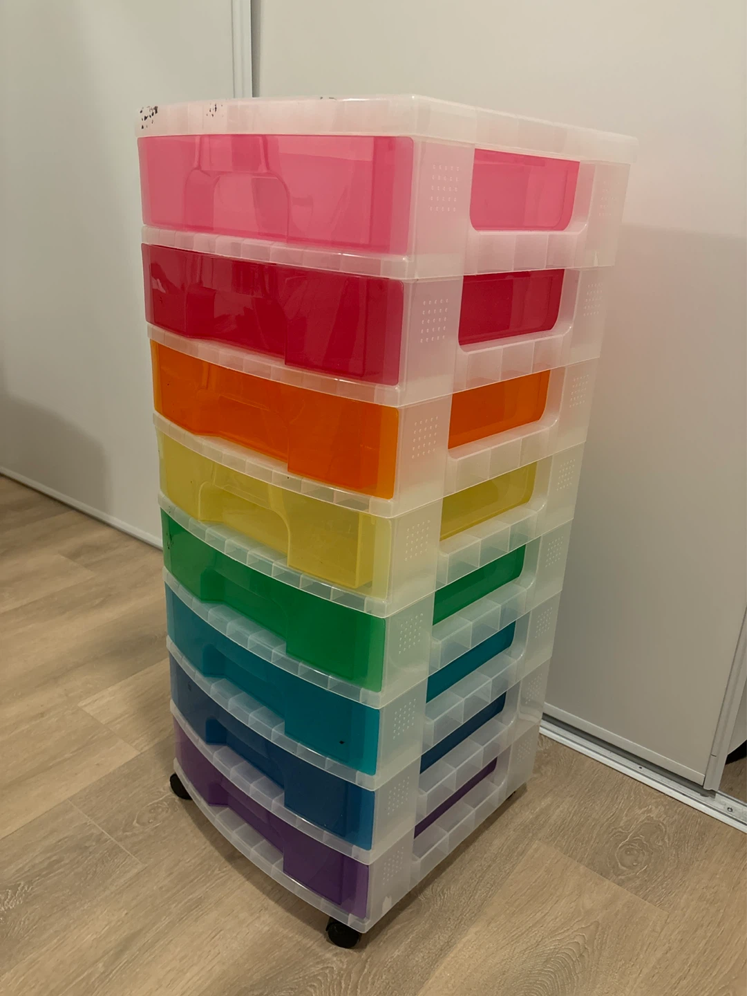[Moving sale] Recollections 8-Drawer Rainbow Rolling Cart