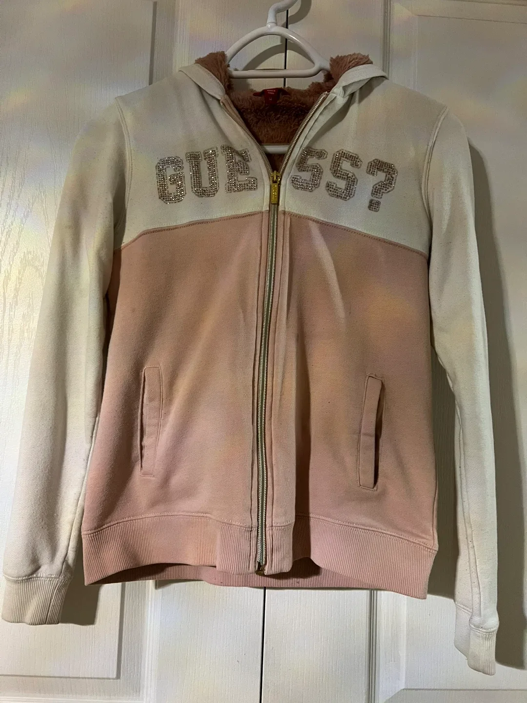 Guess? Zip-Up Hoodie with Fur Lining - photo 2