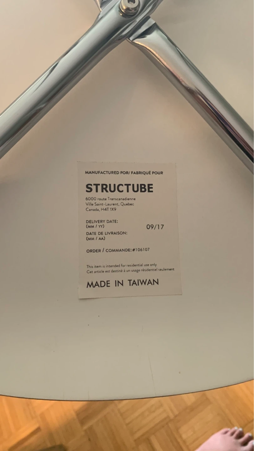Set of 4 White Structube Chairs ⚽️ - photo 3
