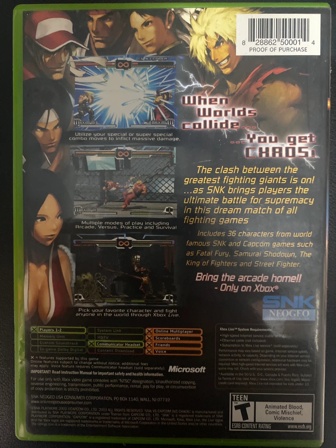 SNK vs. Capcom SVC Chaos ⚽️ Xbox Game - photo 2