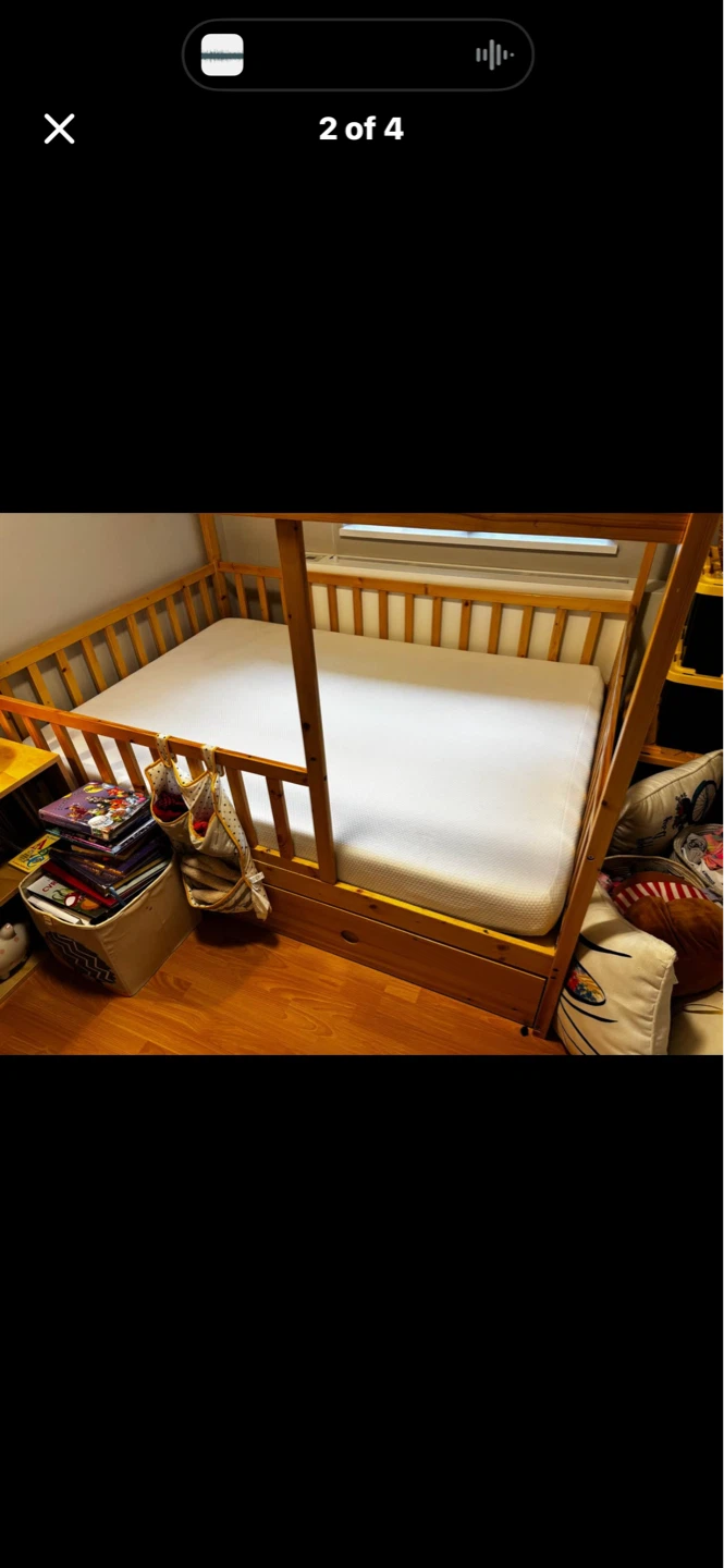 Montessori wooden house bed frame - photo 3