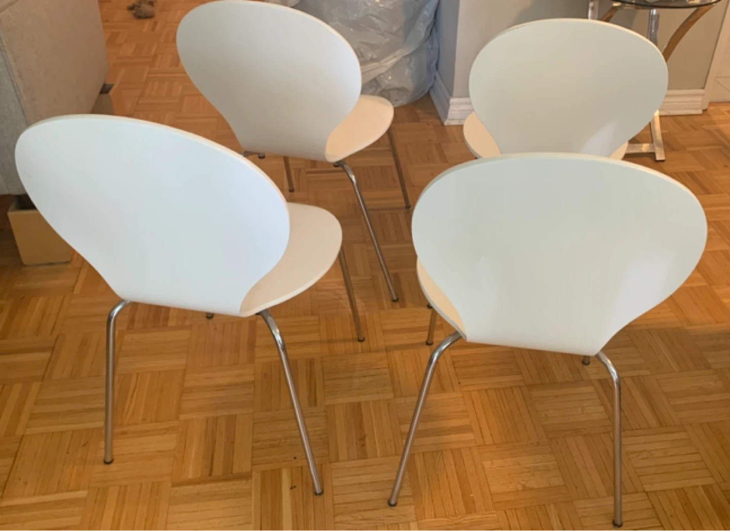 Set of 4 White Structube Chairs ⚽️ - photo 2