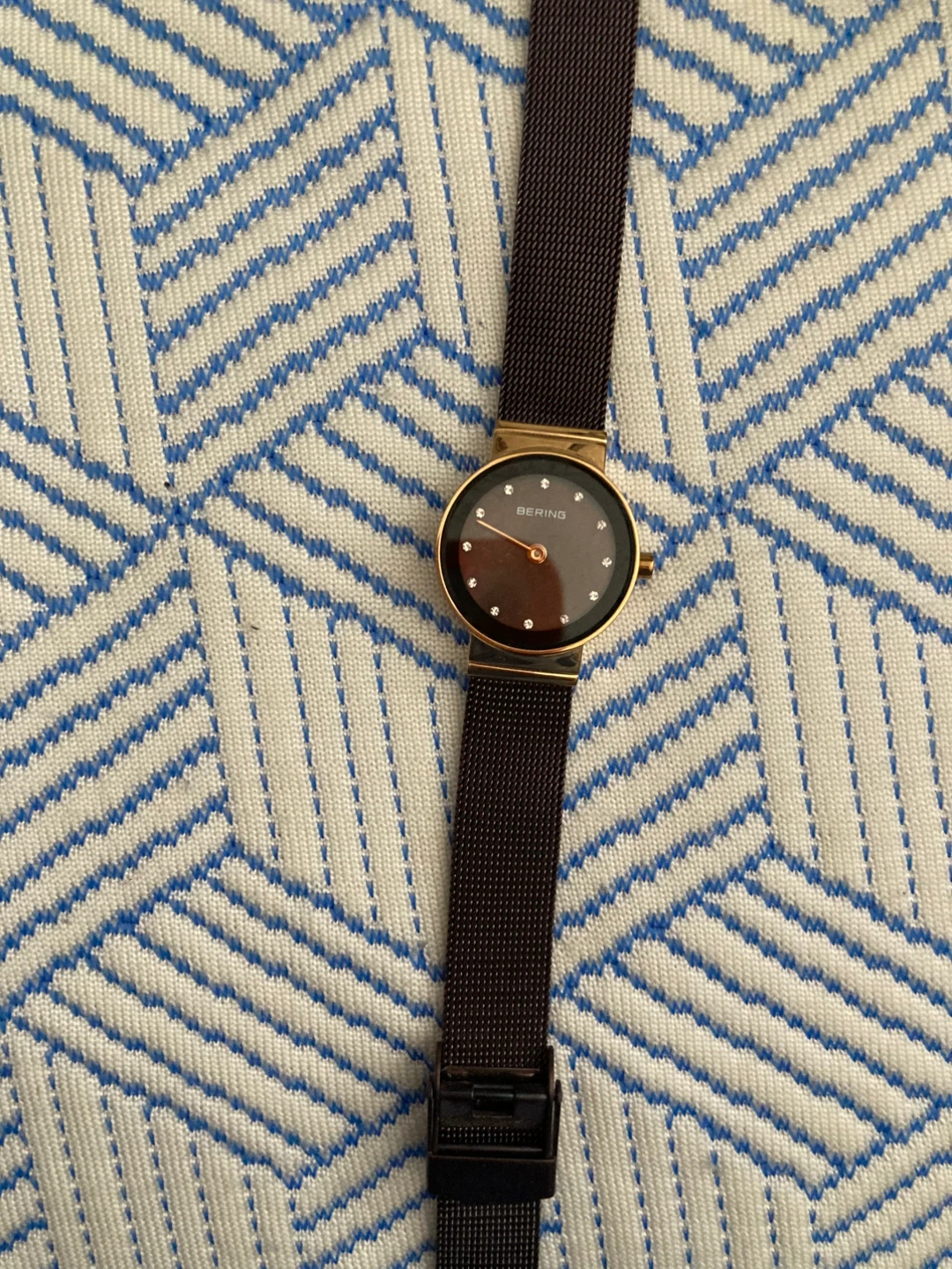 Bering Women's Watch - Rose Gold & Brown Mesh⚽️