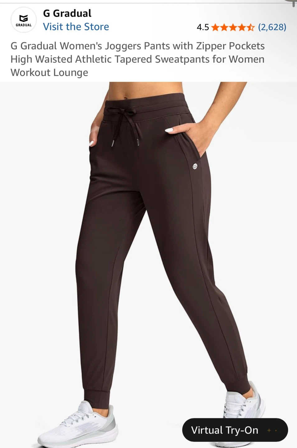G Gradual Women's Joggers Pants with Zipper Pockets