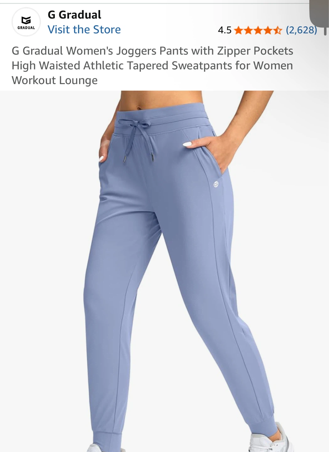 G Gradual Women's Joggers with Zipper Pockets
