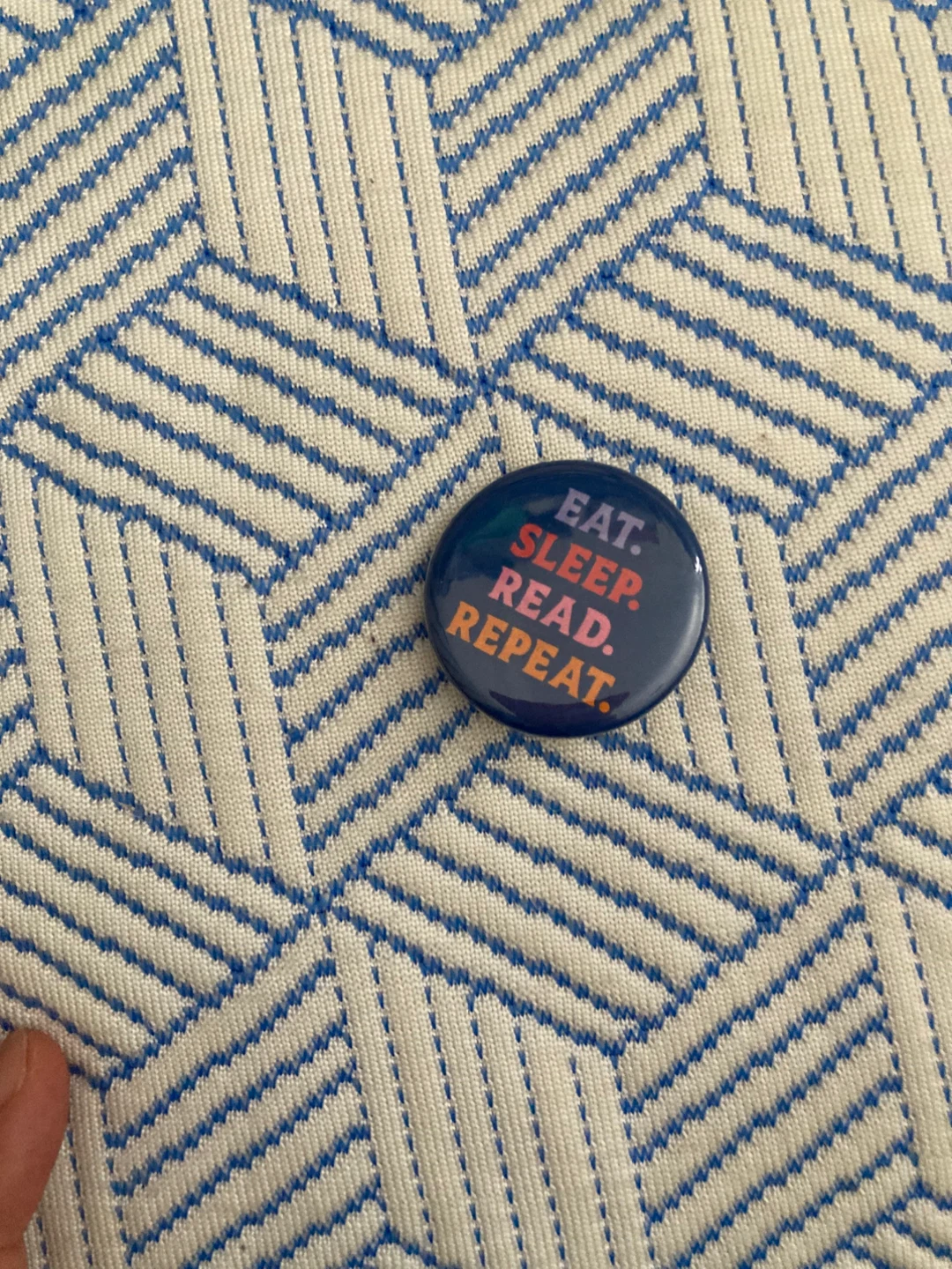 Eat. Sleep. Read. Repeat. Button Pin⚽️