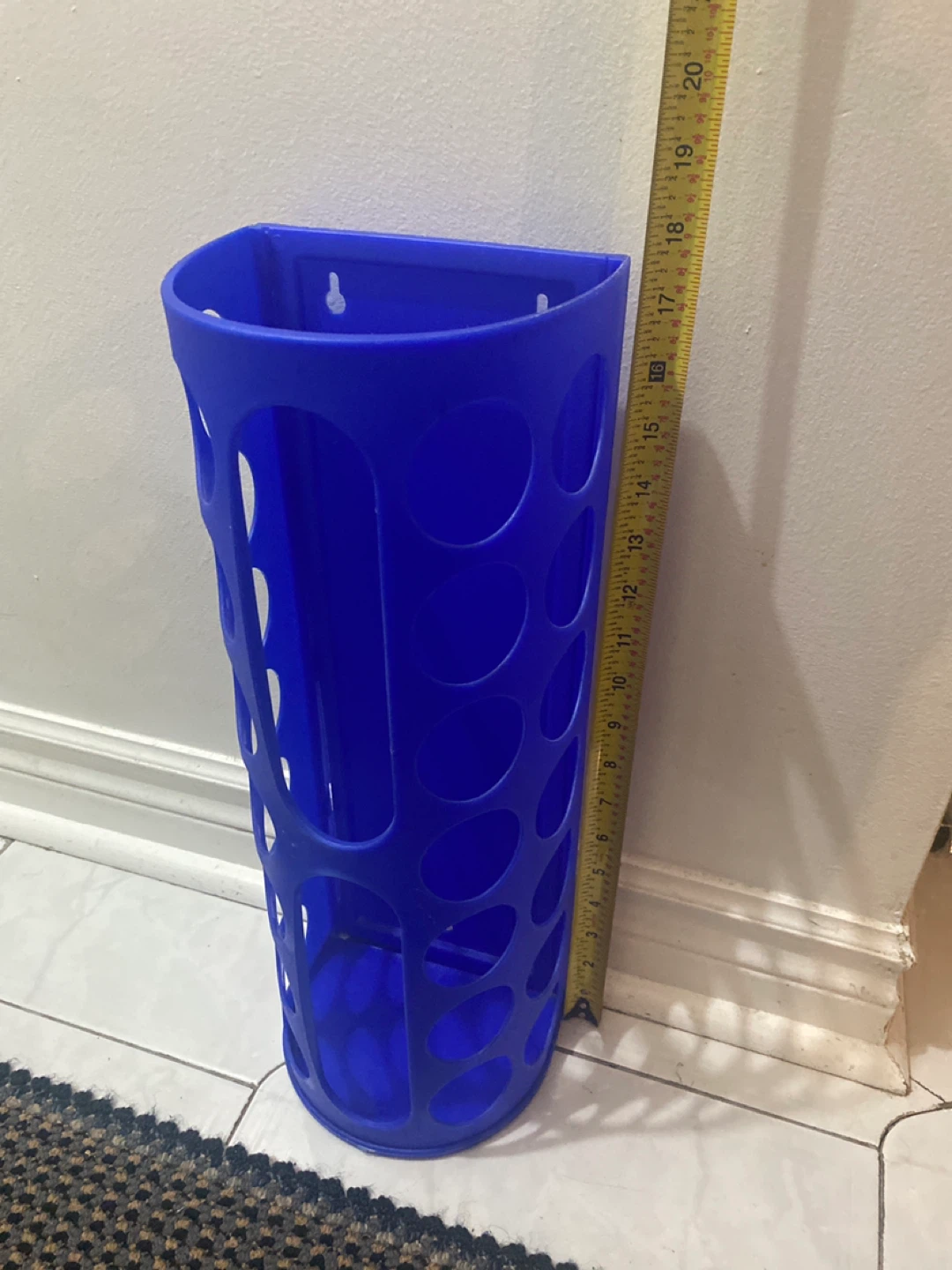 Blue Plastic Bag Holder ⚽️ or Yarn Ball Holder