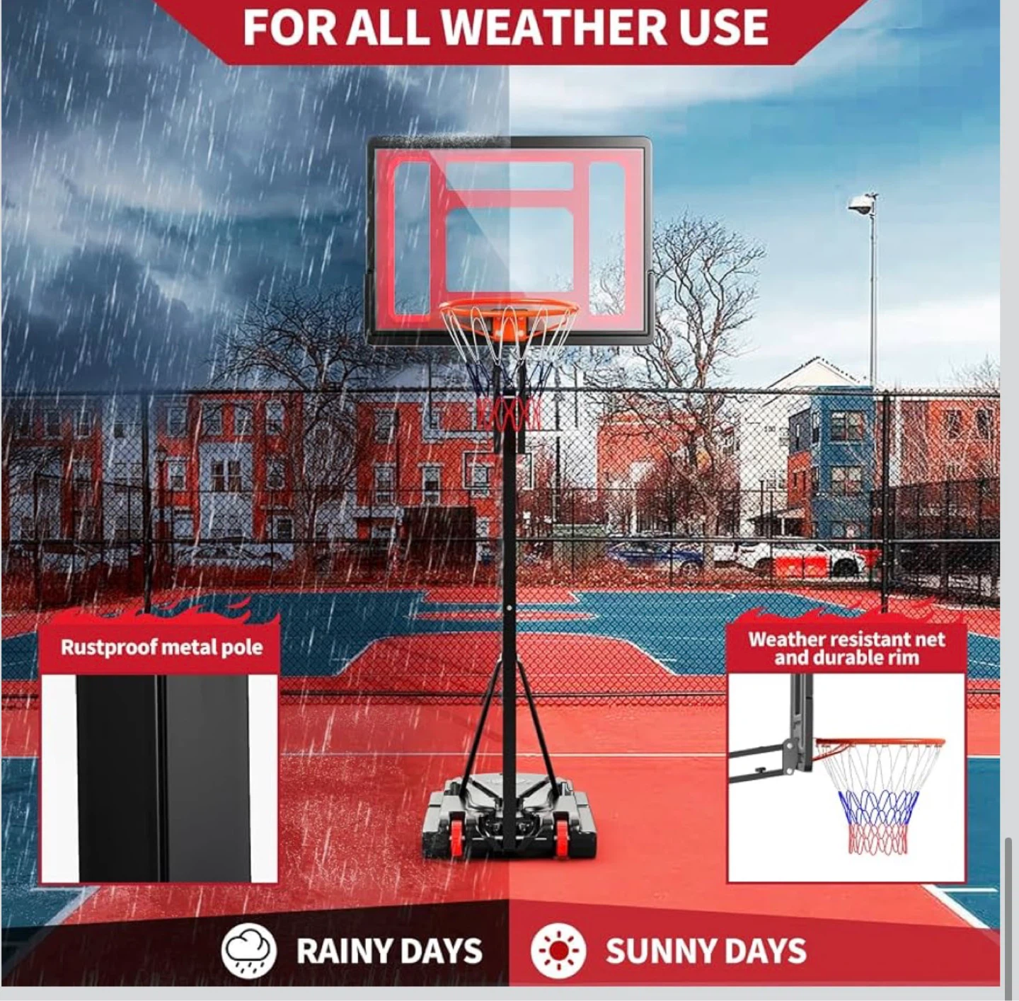 Giantex Portable Basketball Hoop - 3.5 FT to 8.5 FT - photo 4