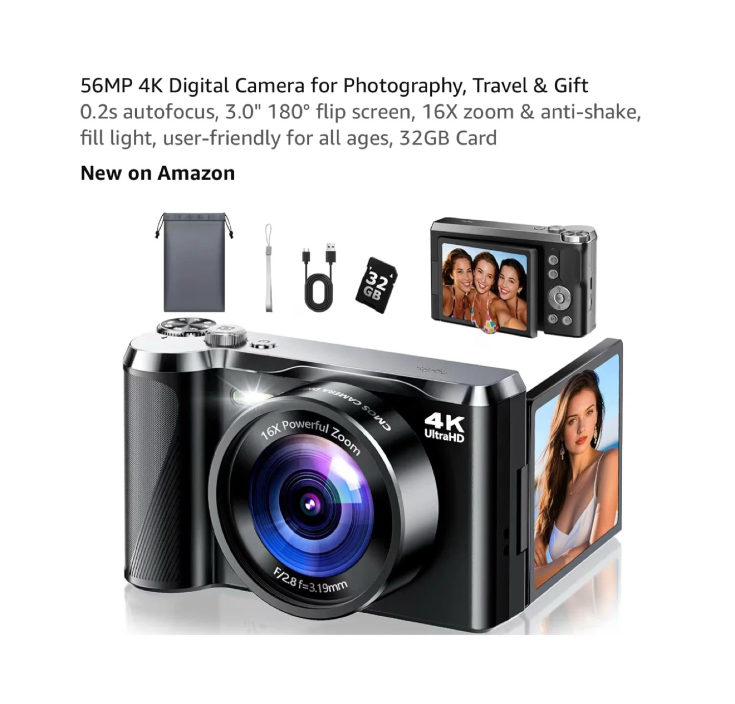 Brand new 56MP 4K Digital Camera for Photography