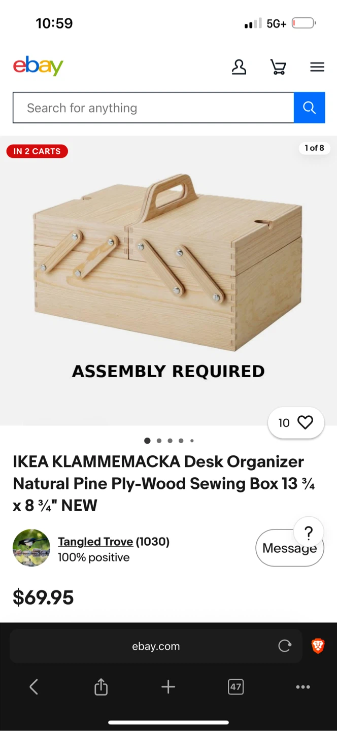 IKEA KLÄMMMÄCKA Sewing Box Organizer - photo 4