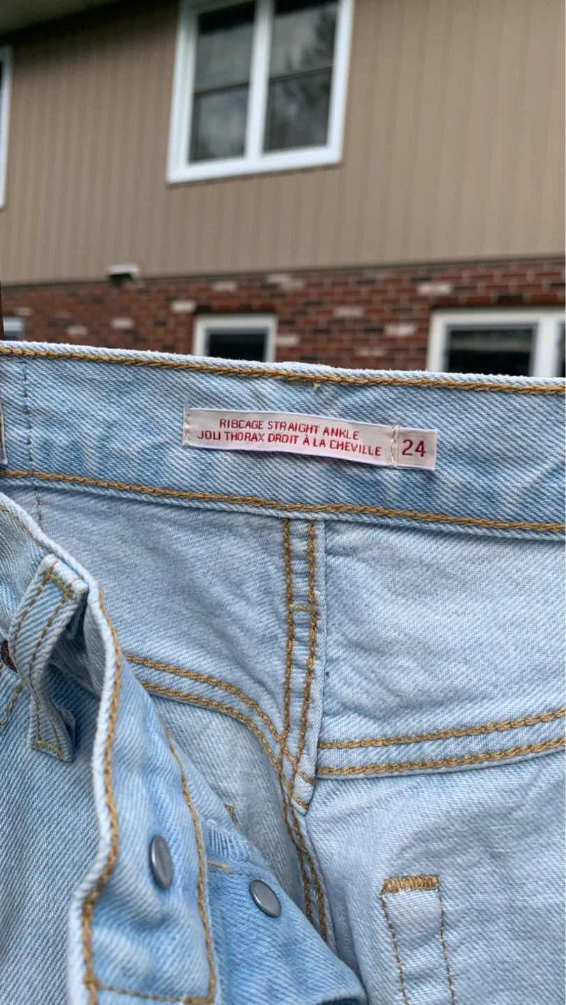 Ribcage Straight Ankle Jeans - Light Wash Size 24 ⚽️ - photo 3