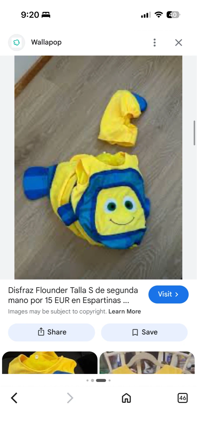 Flounder Costume for Kids 3-4 years old
