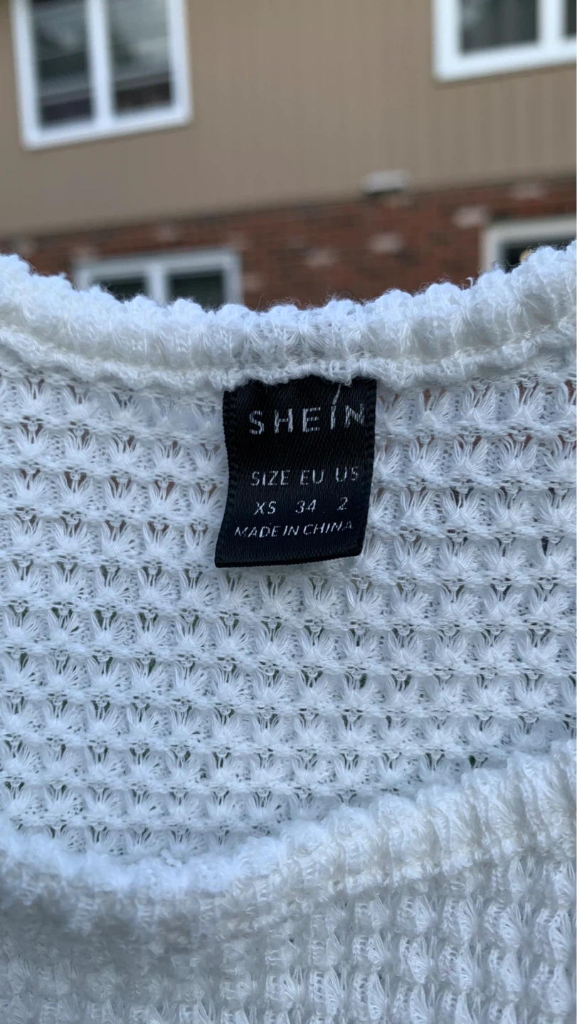 White Waffle Knit Crop Top - Size XS ⚽️ - photo 3
