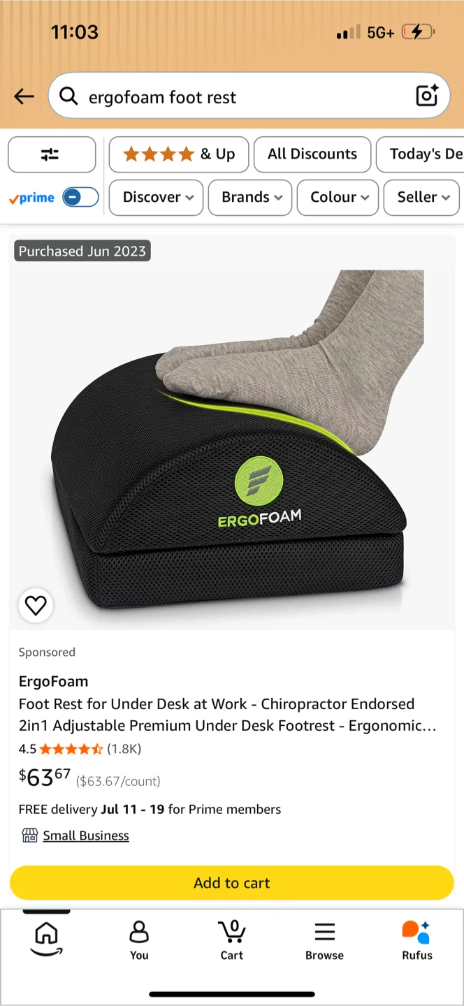ErgoFoam Foot Rest Under Desk - photo 4