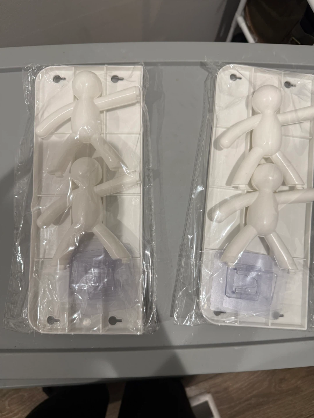 White Wall Hook Set - Doll Shape