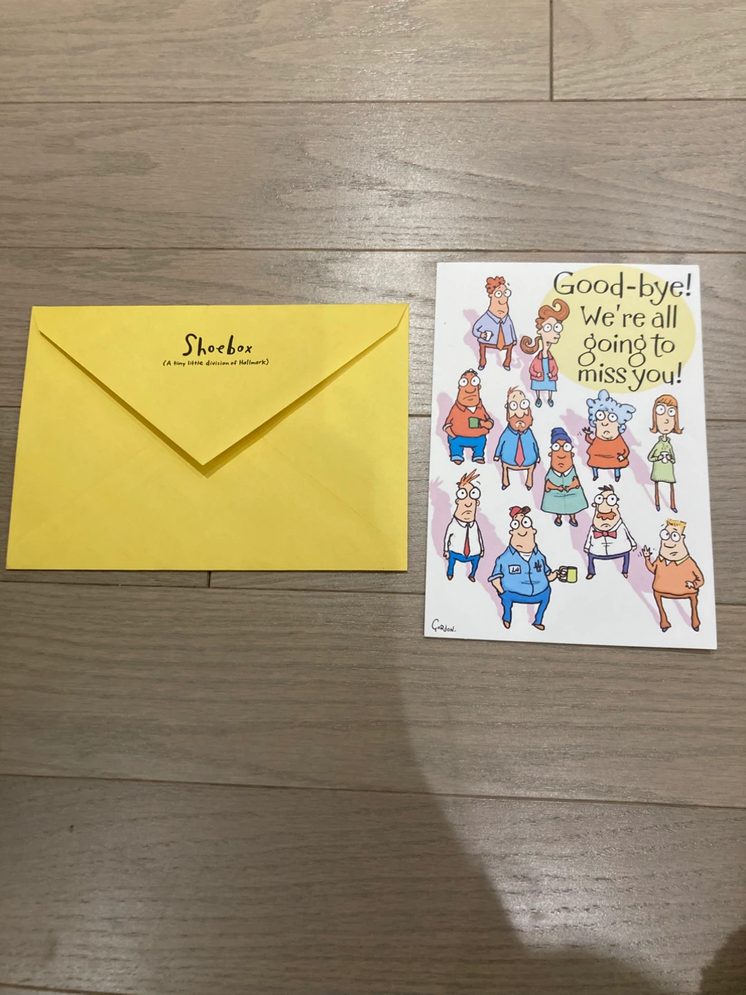 ⚽️Shoebox Goodbye Card with Envelope