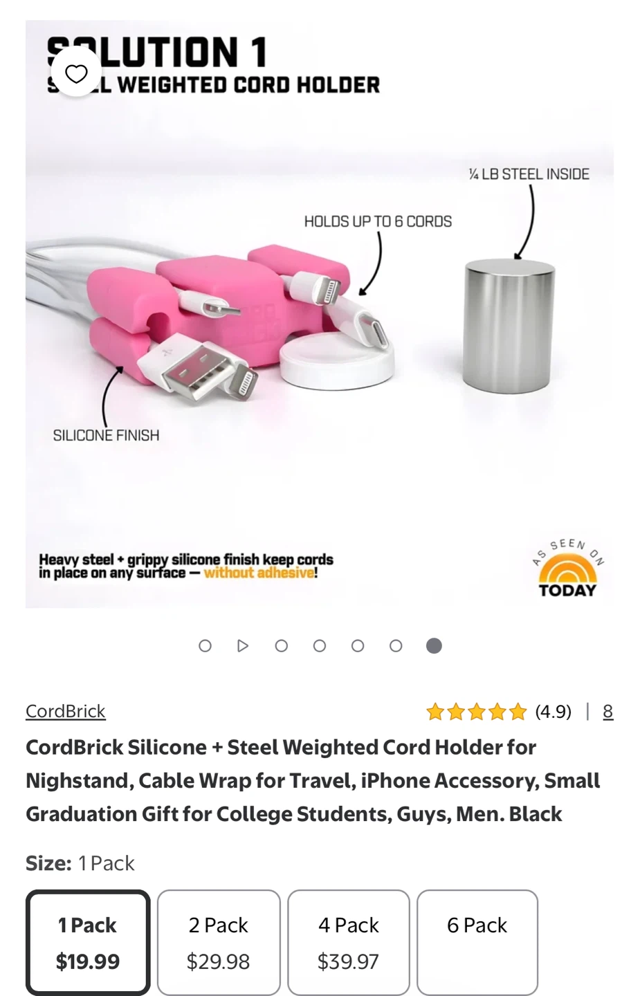 ⚽️CordBrick-STEEL WEIGHTED CORD HOLDER - photo 3